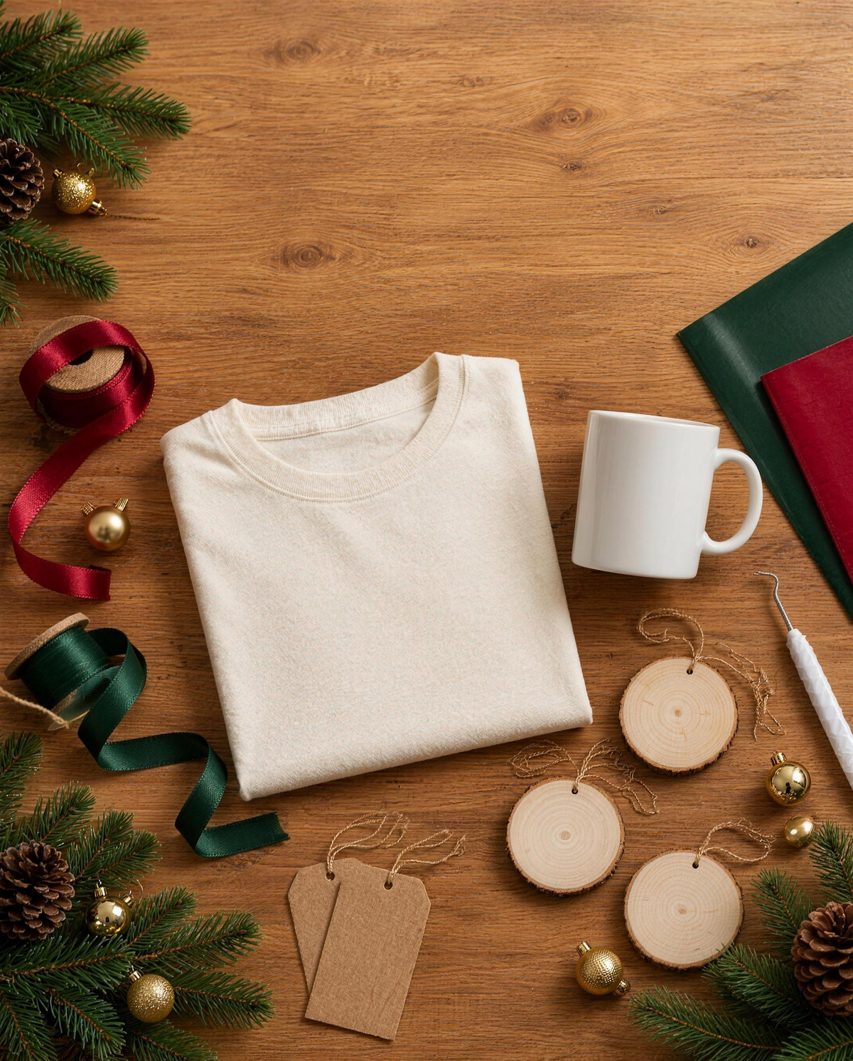 Winter SVG crafting flat lay